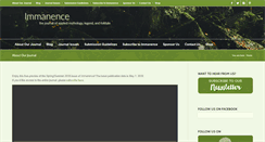 Desktop Screenshot of immanencejournal.com